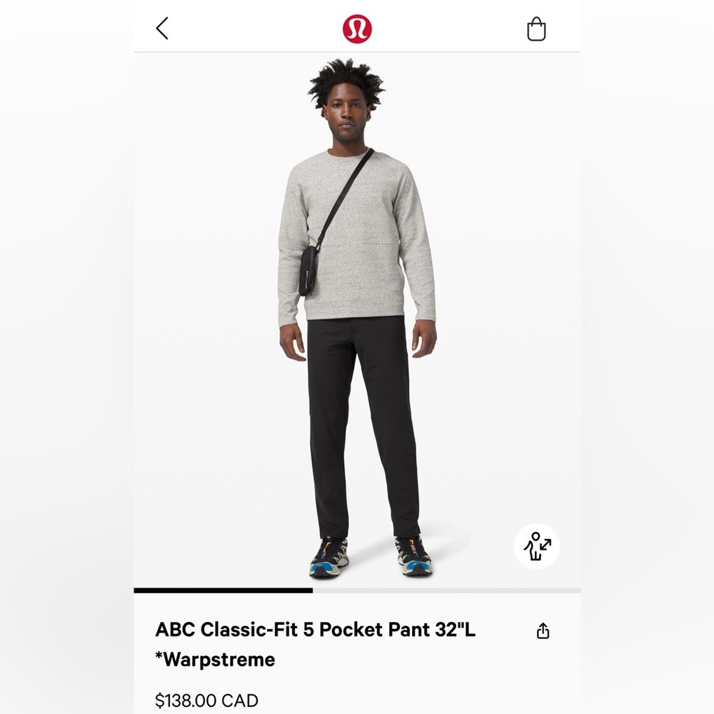 Lululemon Black ABC Pant Slim